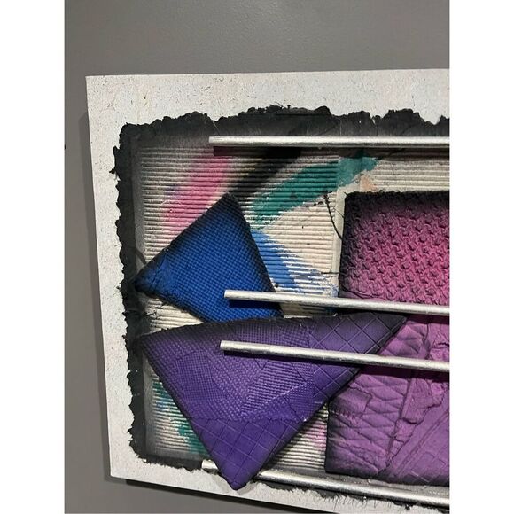 Postmodern 3D Mixed Media Art – “Graphics V” by M. Spillers (Circa 80s/90s) - Picture 9 of 10